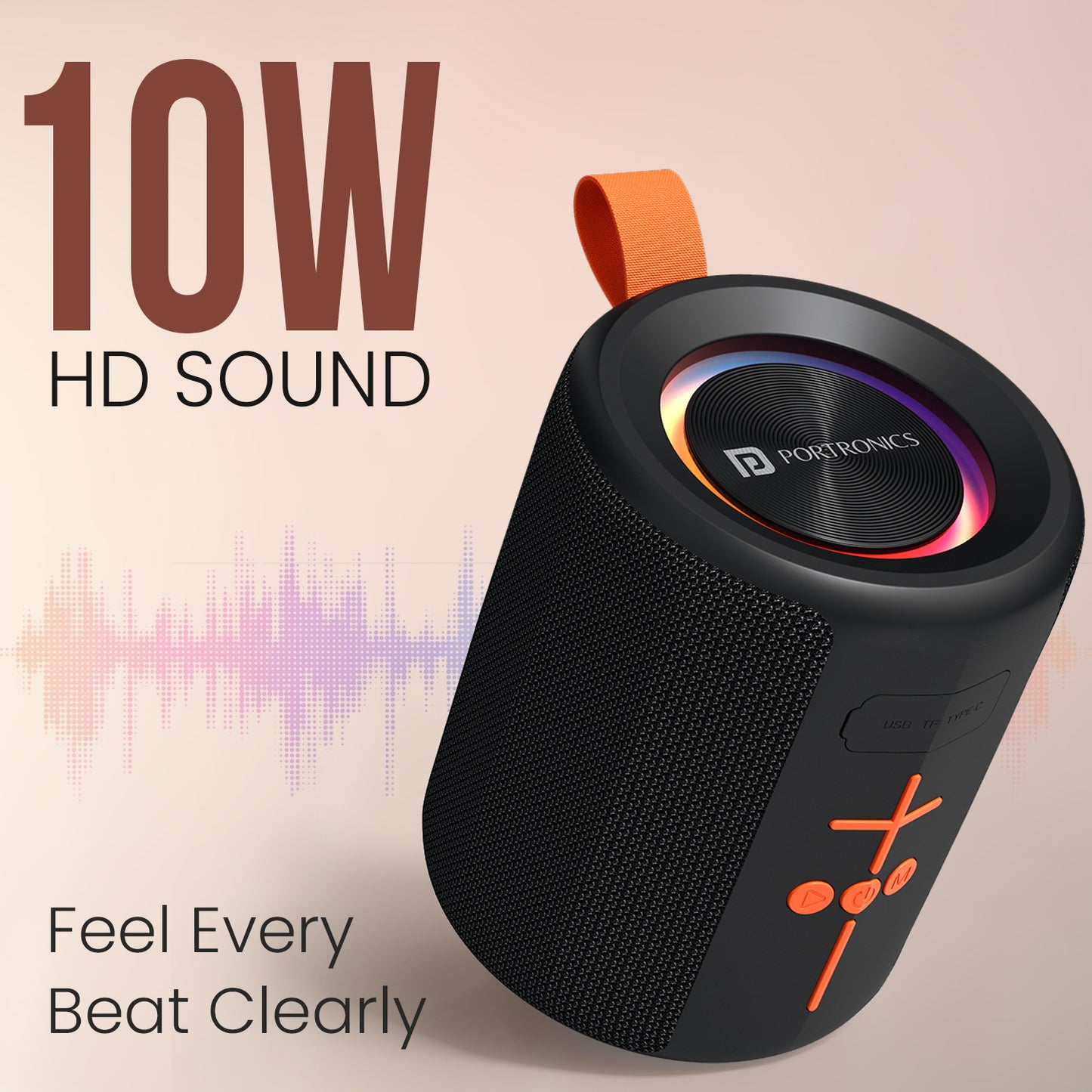portronics sono wireless speaker for music | 10w hd sound wireless speaker | home entertainment speaker bluetooth | buy bluetooth speakers