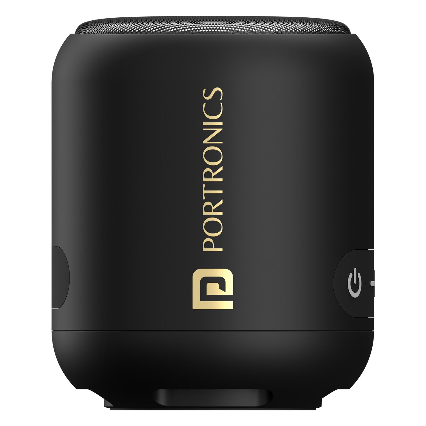 Black portronics sounddrum1 12w wireless bluetooth speaker | 12w bass sound output with stereo audio | portable bluetooth speaker for parties and gatherings
