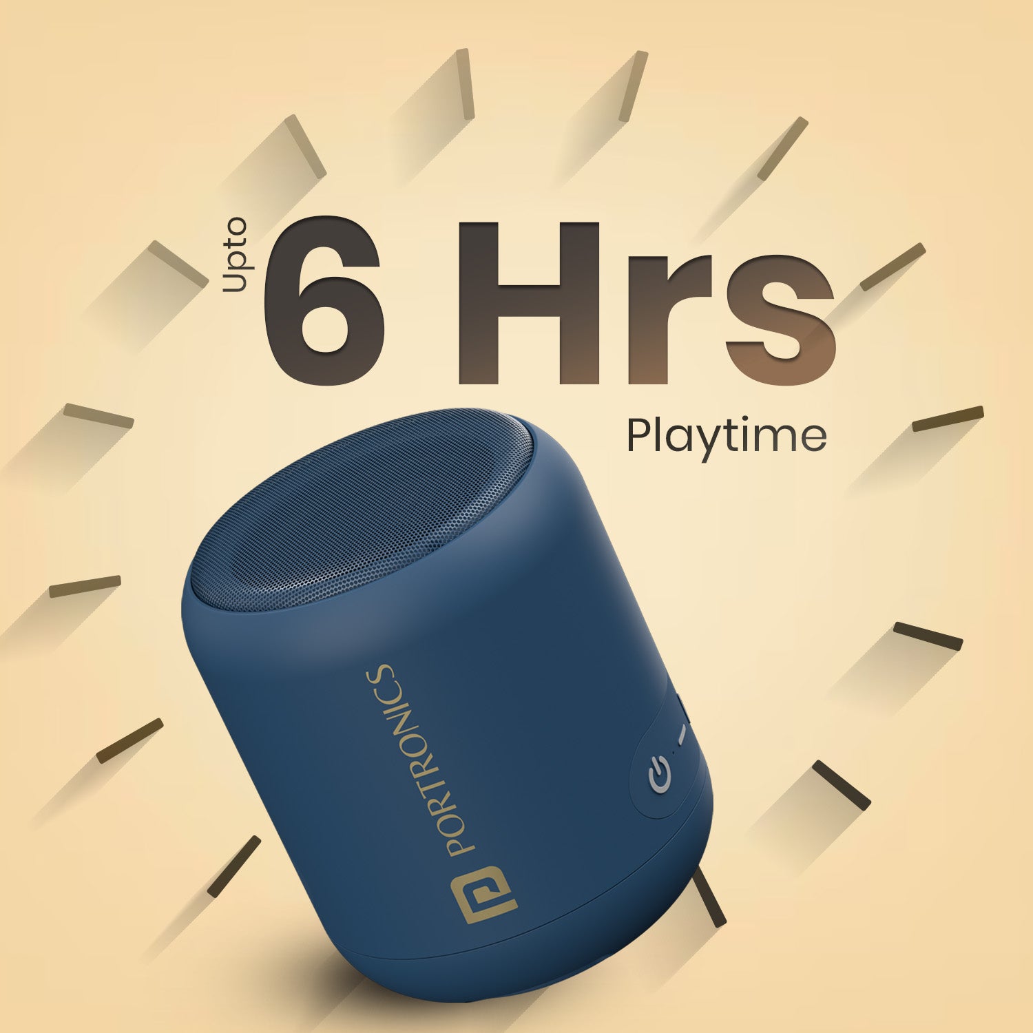 Blue portronics sounddrum1 bluetooth speaker | portable speaker with long battery life and loud sound | mini speaker at affordable price