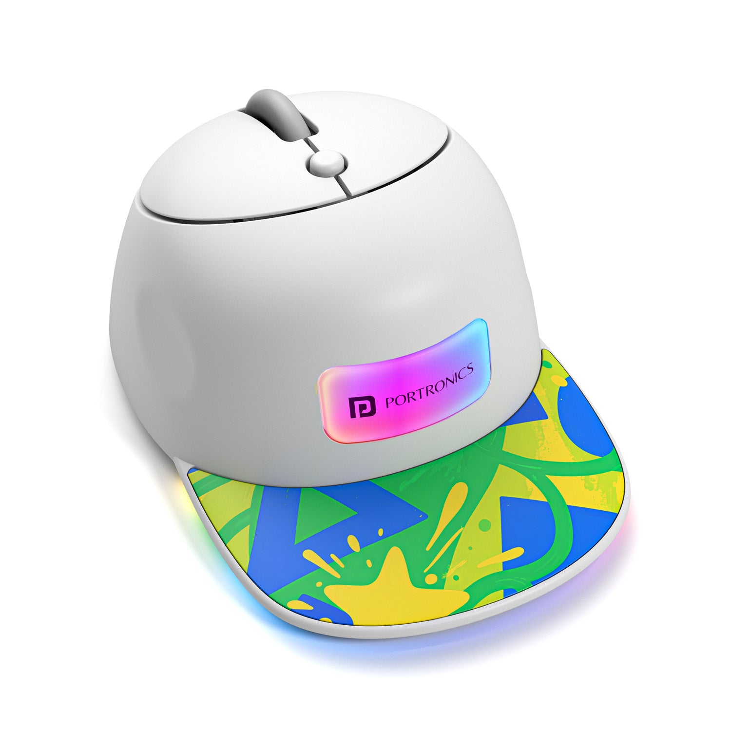 Green portronics toad cap mini wireless mouse | mini cap styled mouse body profile optical mouse | creative workspace desk accessory wireless computer mouse | buy portronics mouse online