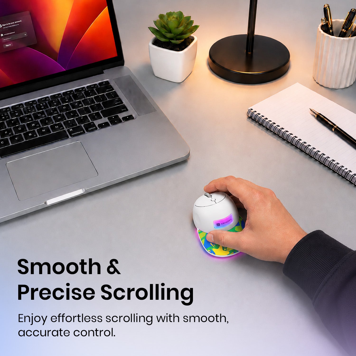 Green portronics toad cap mouse for laptop | precision scroll wheel for smooth tracking productivity mouse | smooth web navigation silent mouse | best mouse for home office use