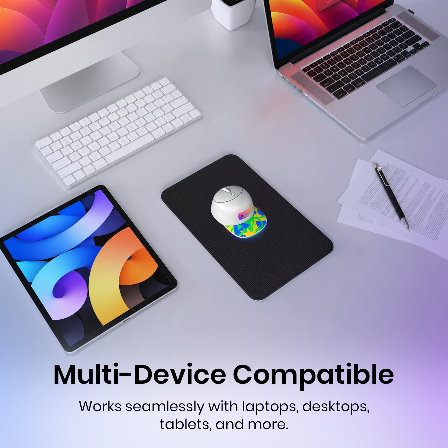 Green portronics toad cap mouse for macbook | multi device seamless bluetooth pairing multi-device mouse | versatile remote work operation office mouse | best computer accessories online