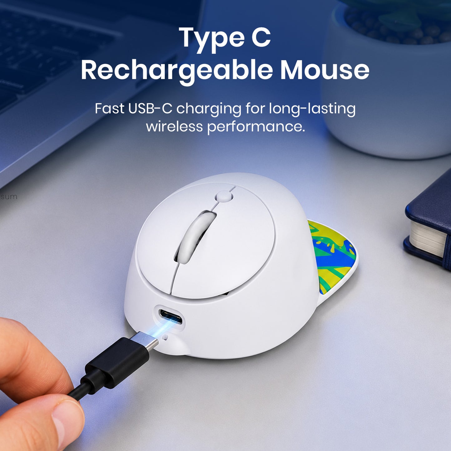 Green portronics toad cap usb wireless mouse | fast type-c cable rechargeable battery build type-c rechargeable mouse | long lasting wireless performance rechargeable mouse | wireless rechargeable mouse online