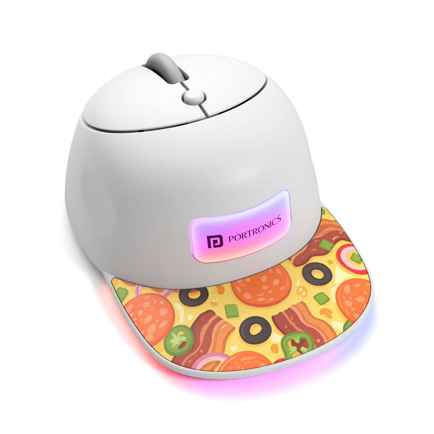 Orange portronics toad cap wireless gaming mouse | mini cap shape optical sensor casing portronics mouse | compact desk accessory mini wireless mouse | best mouse price in india