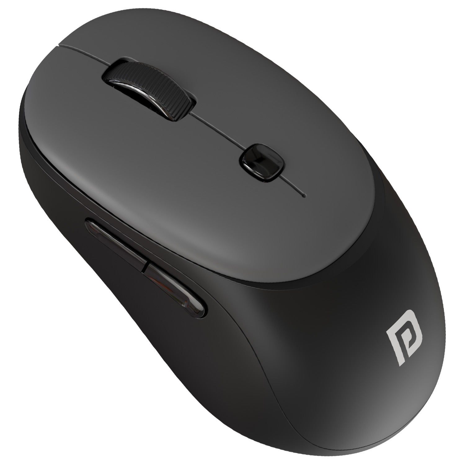 Black portronics toad neo wireless rechargeable mouse with 6d button design and dual bluetooth and 2.4ghz wireless connectivity | best mouse for laptop and macbook with ergonomic compact travel-friendly design | optical mouse and bluetooth mouse for laptop ideal for home office work and daily computer use