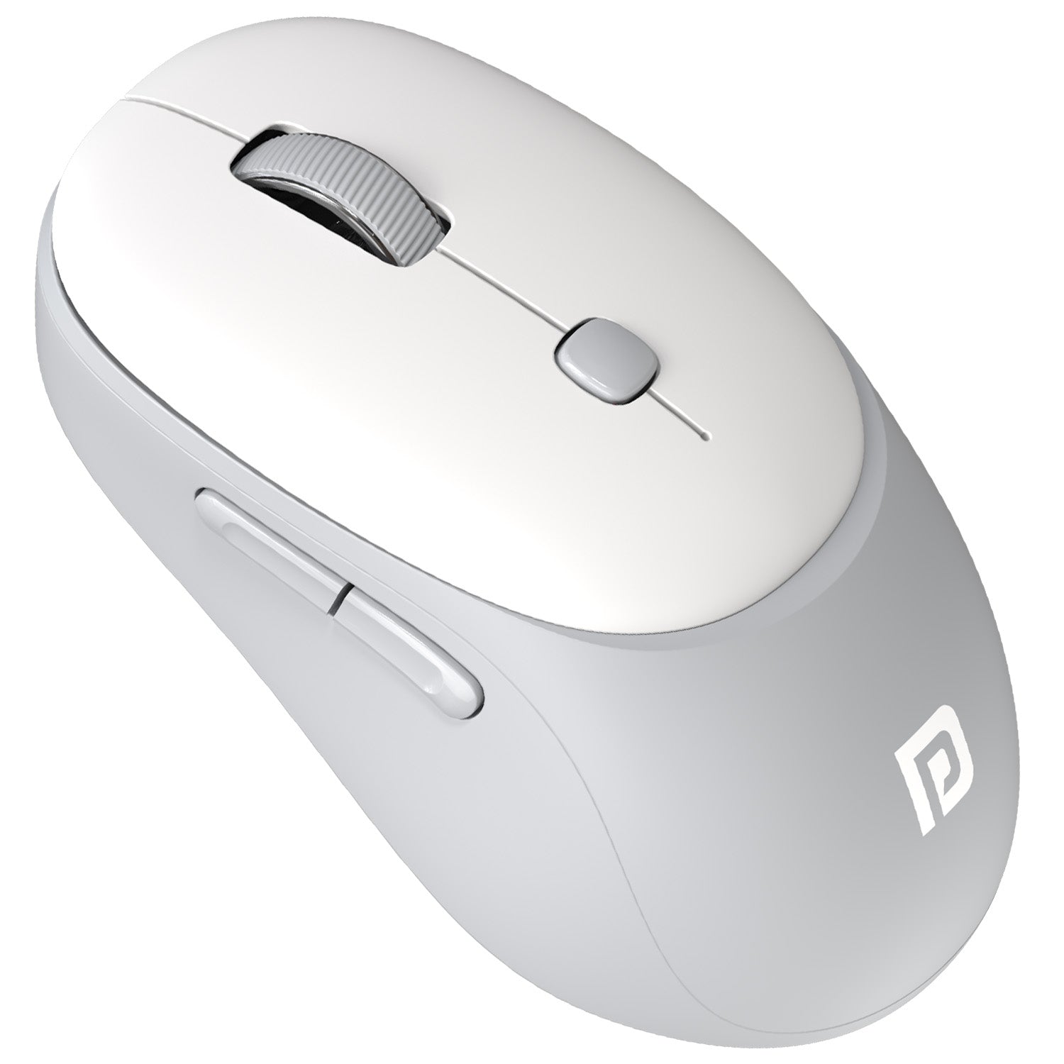 White portronics toad neo wireless rechargeable mouse with ergonomic 6d design dual connectivity and type-c charging for laptop and desktop | optical mouse and bluetooth wireless mouse for seamless home office and on-the-go productivity | best mouse for laptop macbook and computer accessories with compact stylish travel-friendly design