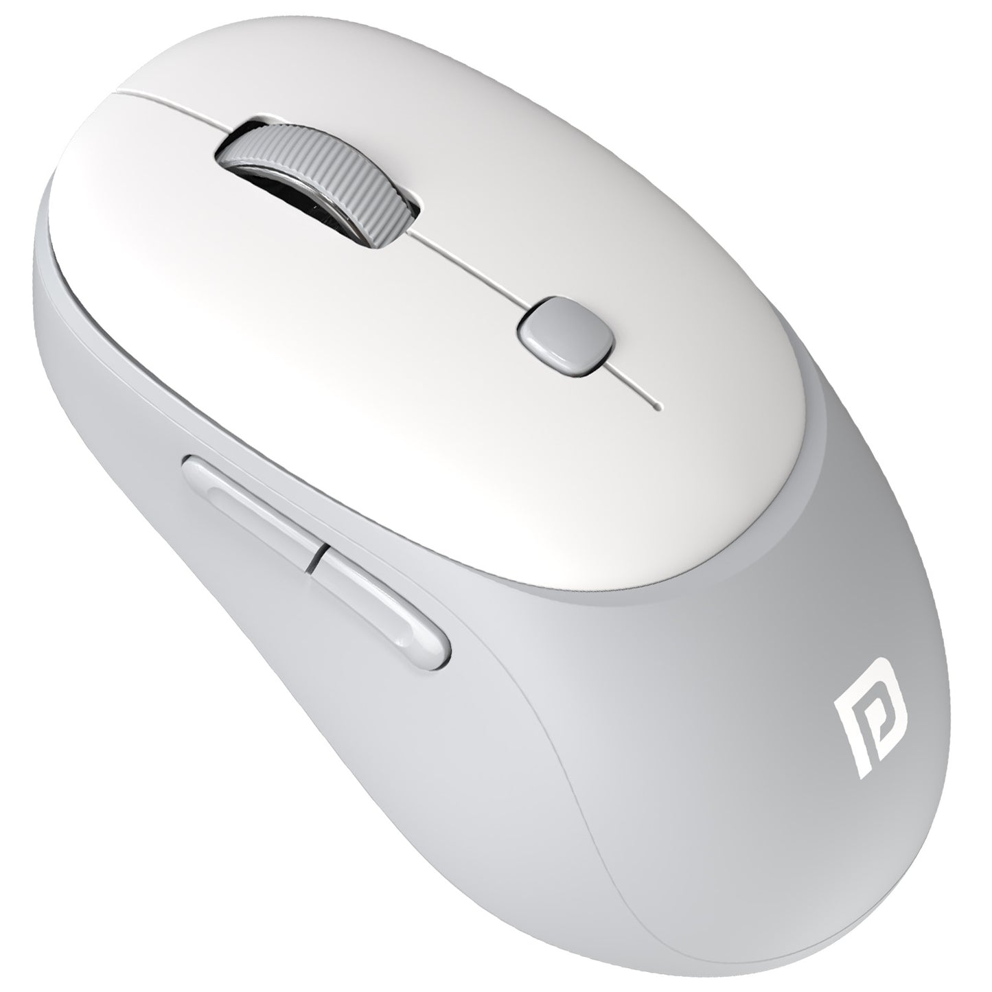 White portronics toad neo wireless rechargeable mouse with ergonomic 6d design dual connectivity and type-c charging for laptop and desktop | optical mouse and bluetooth wireless mouse for seamless home office and on-the-go productivity | best mouse for laptop macbook and computer accessories with compact stylish travel-friendly design