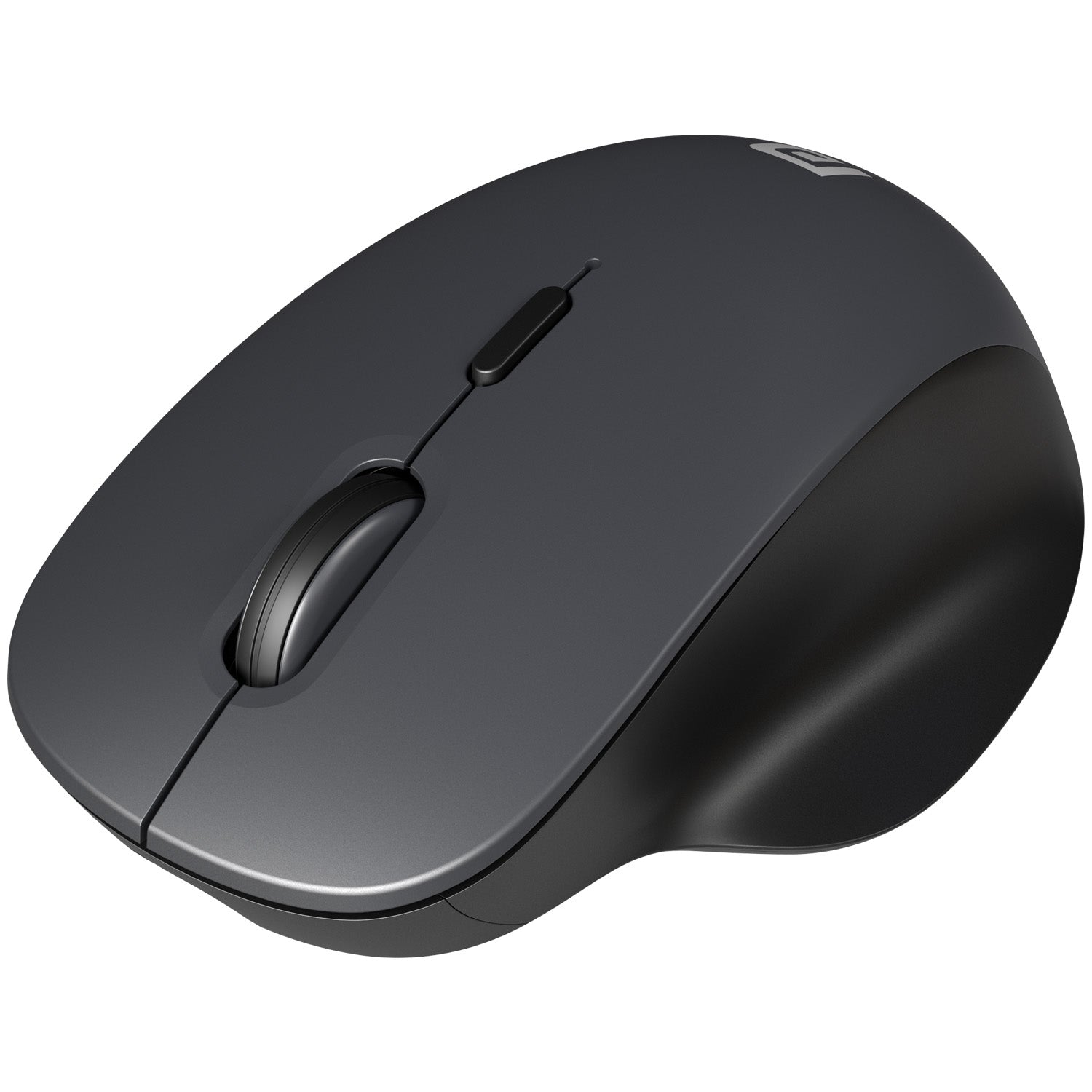 Black portronics toadgo wireless rechargeable mouse – ergonomic thumb-rest design with silent clicks, dual mode bluetooth and 2.4ghz optical mouse for laptop and desktop