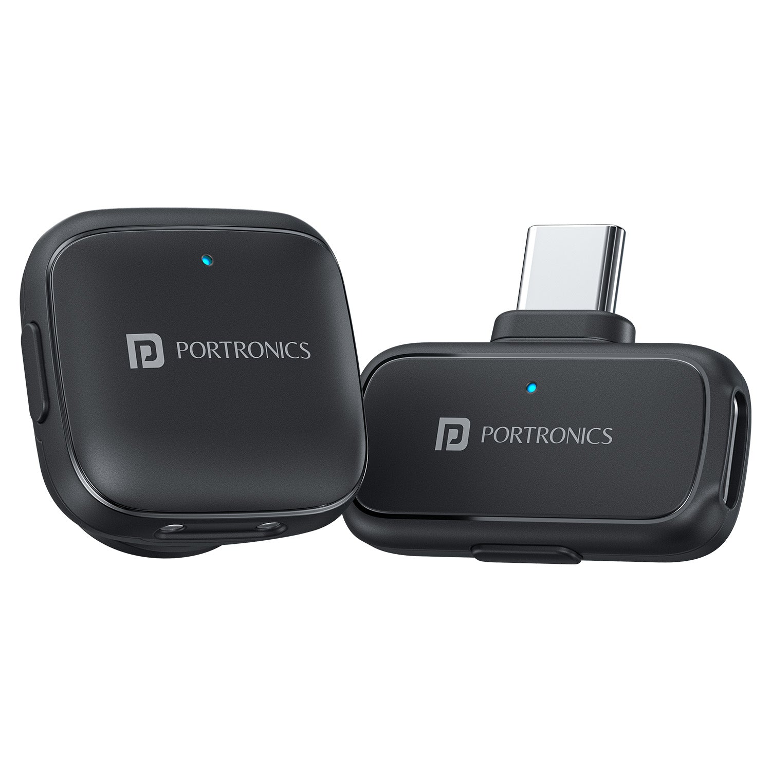 portronics vlogmate c type c wireless recording microphone | ultra compact wireless lapel transmitter paired with direct plug and play type c receiver | recording pristine mobile audio directly into smartphones without cumbersome cables | best type c wireless mic for vlogging and mobile video recording