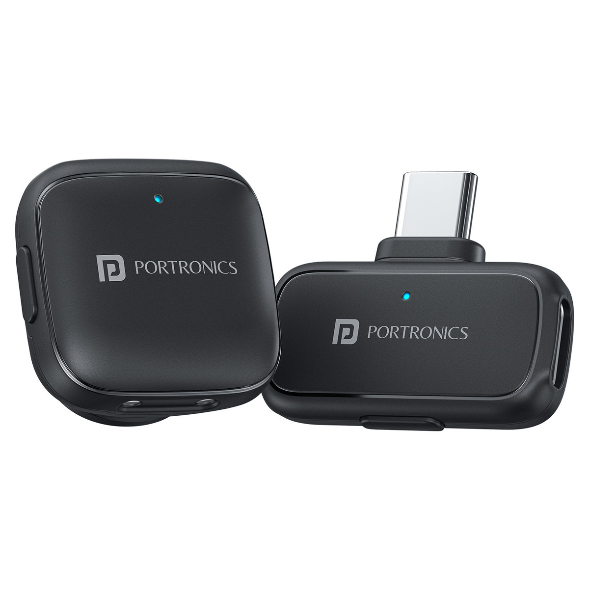 portronics vlogmate c type c wireless recording microphone | ultra compact wireless lapel transmitter paired with direct plug and play type c receiver | recording pristine mobile audio directly into smartphones without cumbersome cables | best type c wireless mic for vlogging and mobile video recording