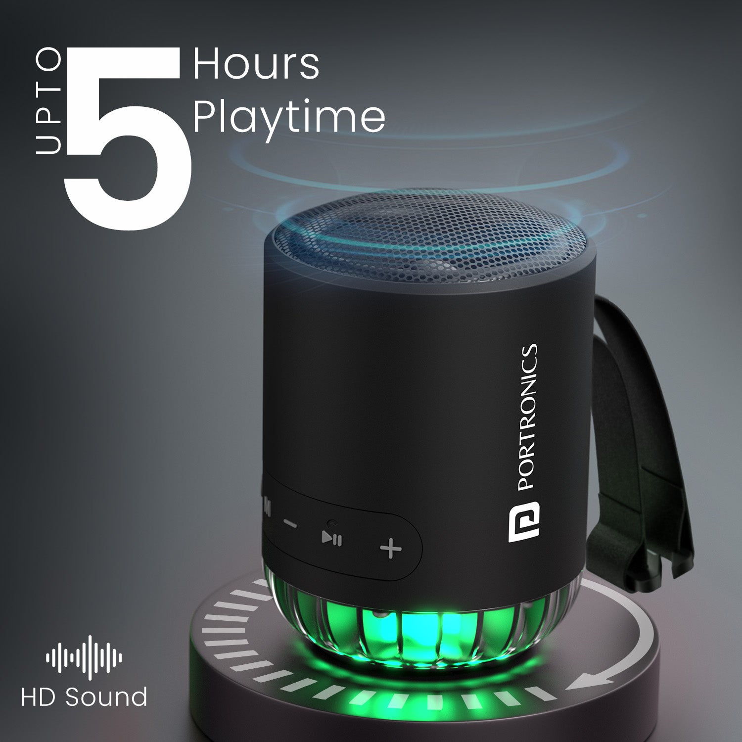 soundpot pro small speaker with 5hr non stop playing| 