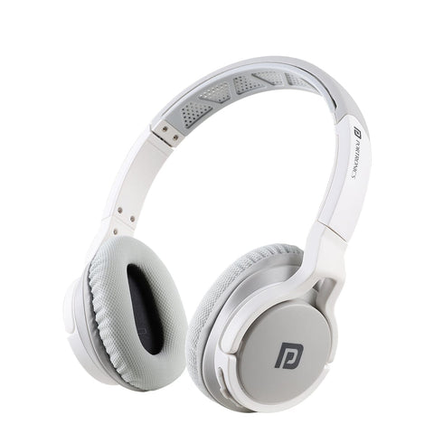 Portronics Muffs M1: Best Bluetooth Headphone with Mic & AUX, white