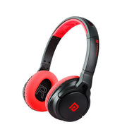 Portronics Muffs M1: Best Bluetooth Headphone with Mic & AUX, Red