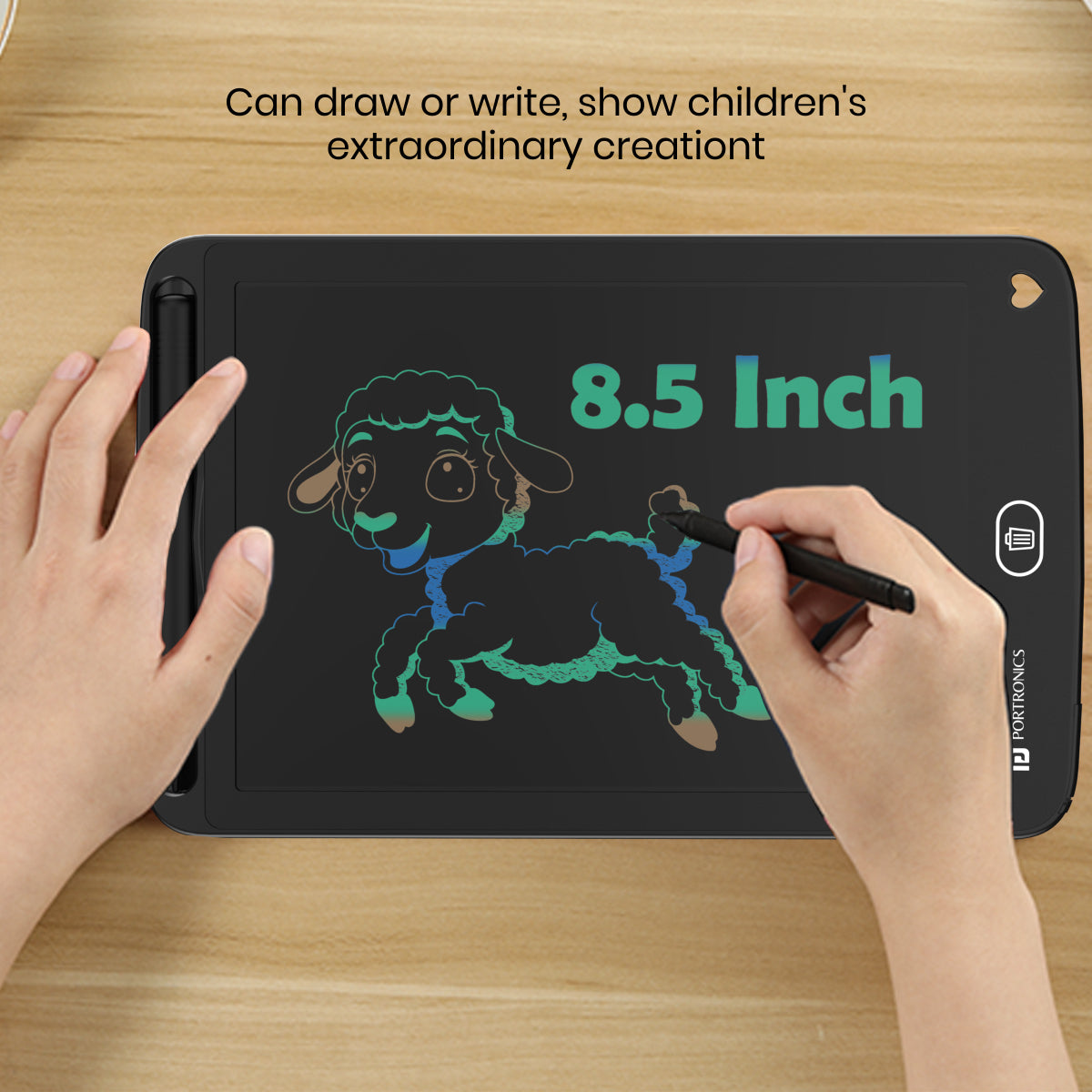 Shop Ruffpad 8.5M LCD Multi-Colour Writing Tablet/Pad - Portronics ...