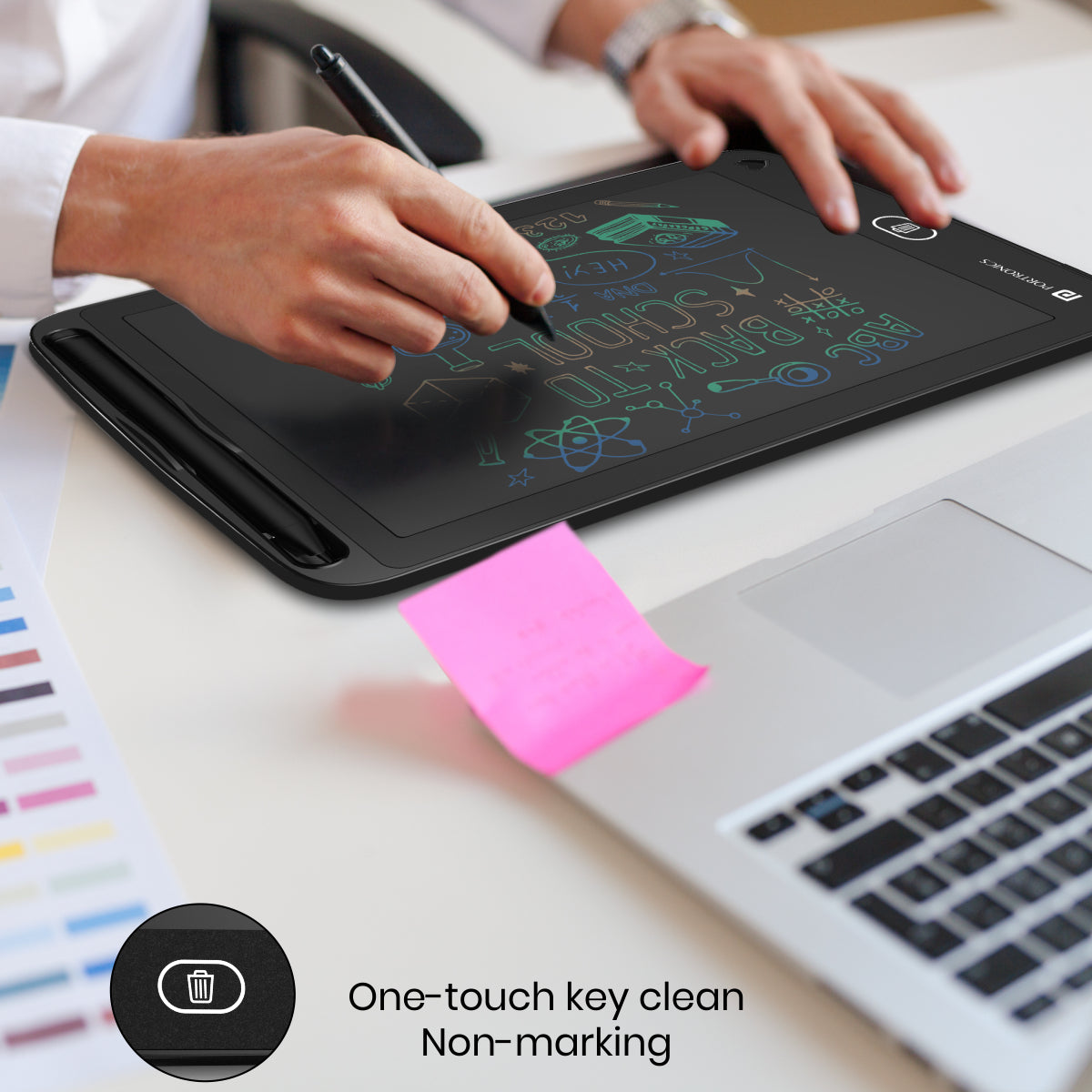 Shop Ruffpad 8.5M LCD Multi-Colour Writing Tablet/Pad - Portronics