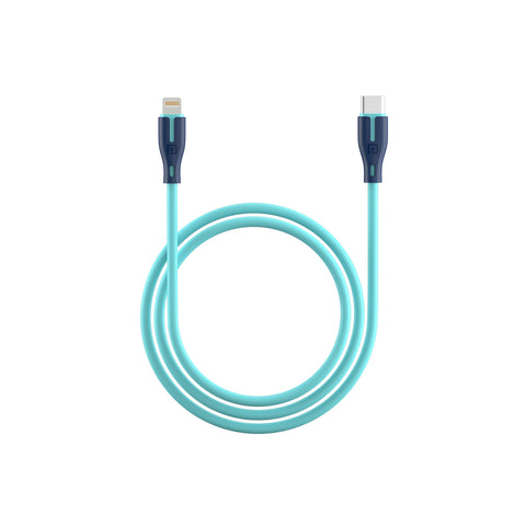 Portronics Silico L Type-C to 8 pin USB cable, Light blue 