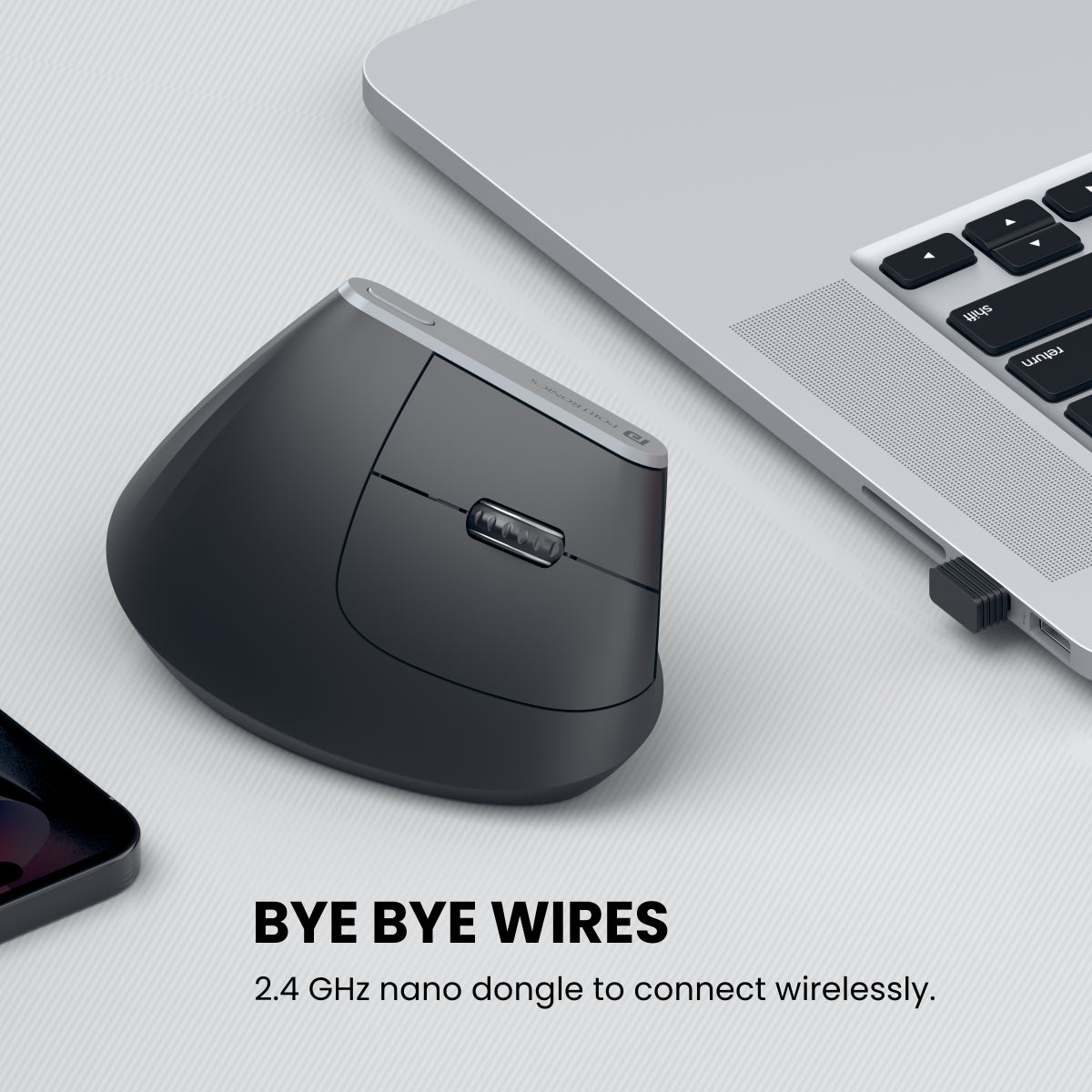 Patronics Mouse Buy Portronics Toad Ergo Wireless Vertical Mouse with 6D Buttons