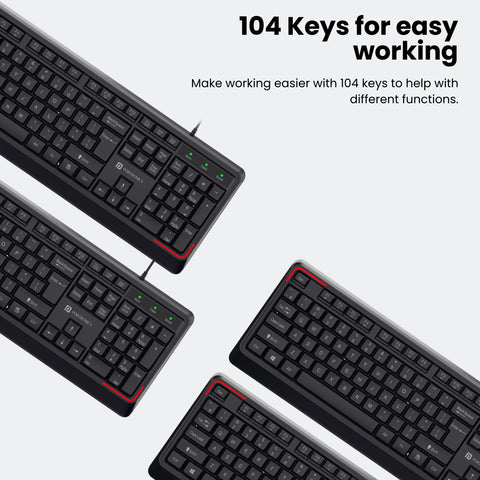 Portronics Ki-Pad wired gaming keyboard  with 104 keys 