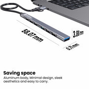 Buy Potronics Mport 7 Type C USB hub with 7 USB ports for PC or Laptop