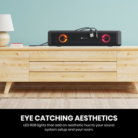 Portronics In Tune 3 USB Soundbar Speaker with LED red light