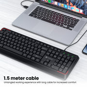Portronics Ki-Pad wired gaming keyboard with 1.5 meter cable 