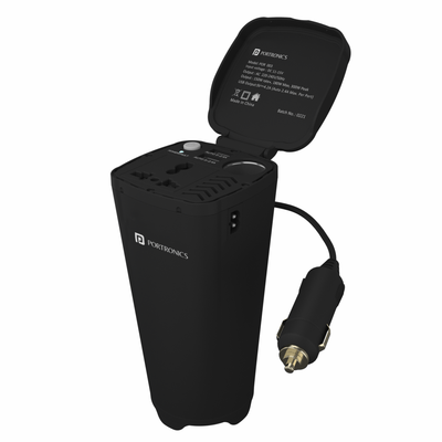 Portronics CarPower One - Car Power Inverter & USB Charger 