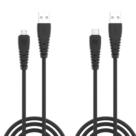 Portronics Combo of 2 Konnect Core Type C And  Micro USB cable