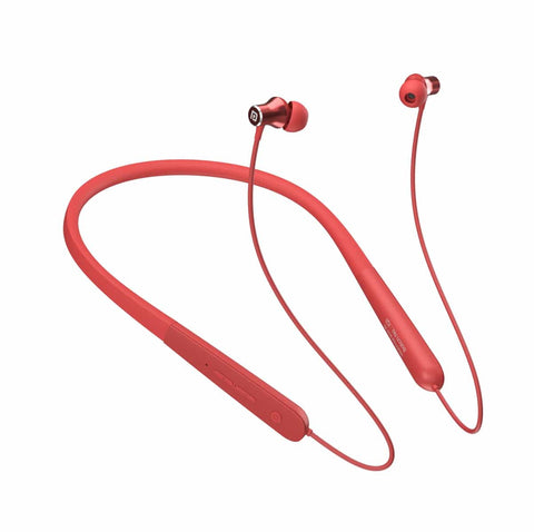 Portronics Harmonics X1 red wireless earphones neckband| bluetooth headset neckband