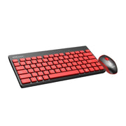 Portronics Key2 Combo Multimedia wireless mouse and keyboard, red and black