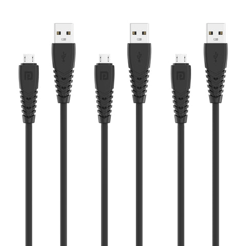 Portronics 3 Cables Combo of Konnect Core Micro USB cable