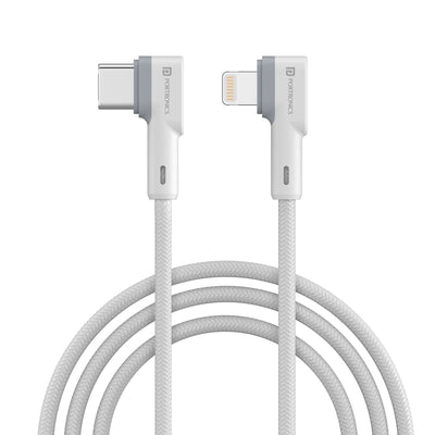 Portronics Konnect L 8 Pin USB Durable Cable For iphone, White