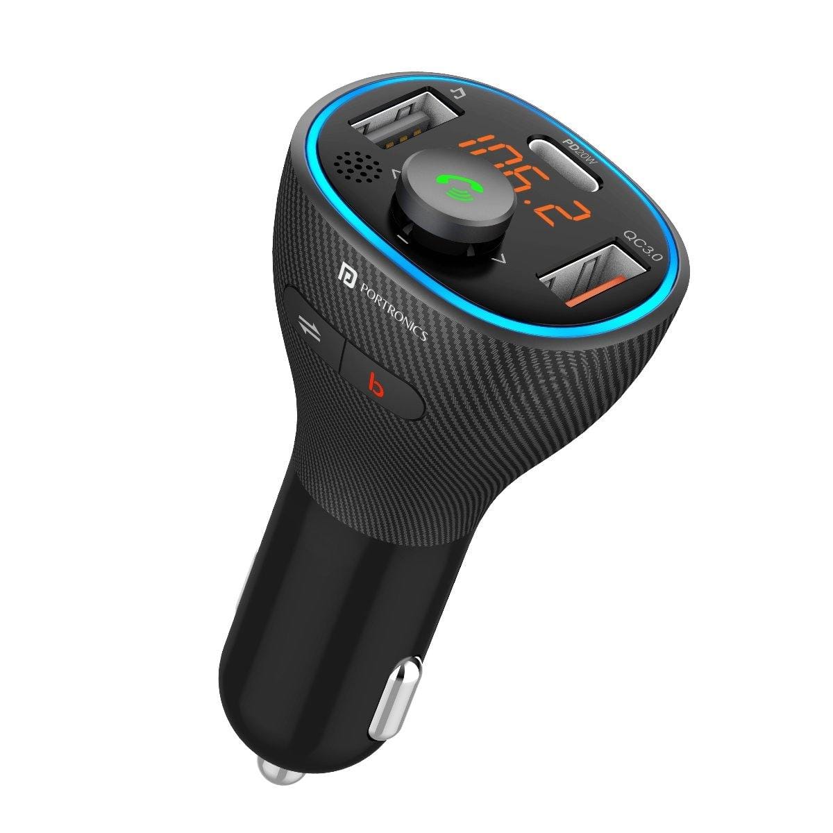 Portronics AUTO 10 POR-320, Bluetooth - FM Transmitter in-Car