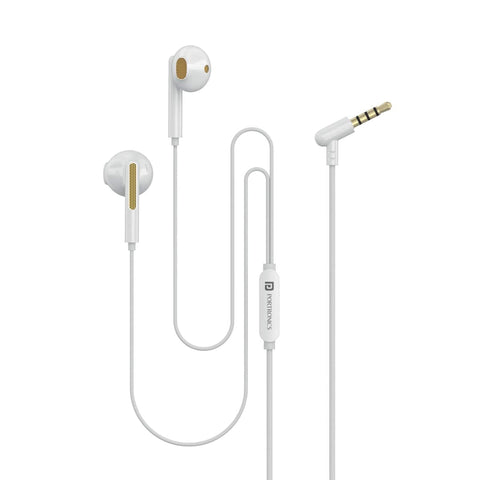 Portronics Conch 110 Wired Earphones online with mic & 3.5mm jack, yellow