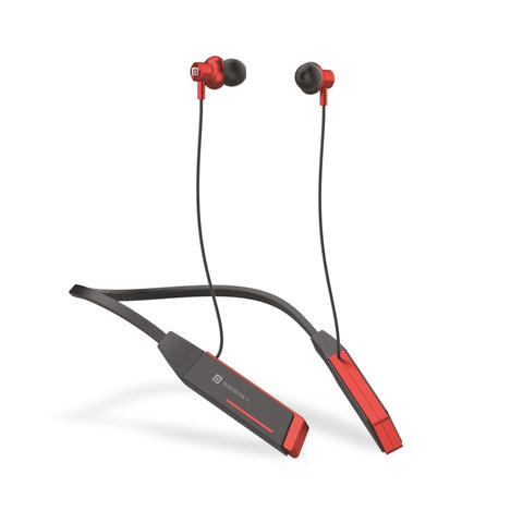 Portronics Harmonics Z2 bluetooth neckband earphones| bluetooth headset neckband red