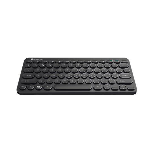 Black Portronics Bubble Wireless keyboard for laptop and pc