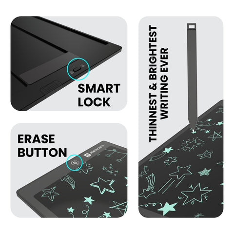 Portronics Ruffpad 12D LCD Writing Pad with on off buttons