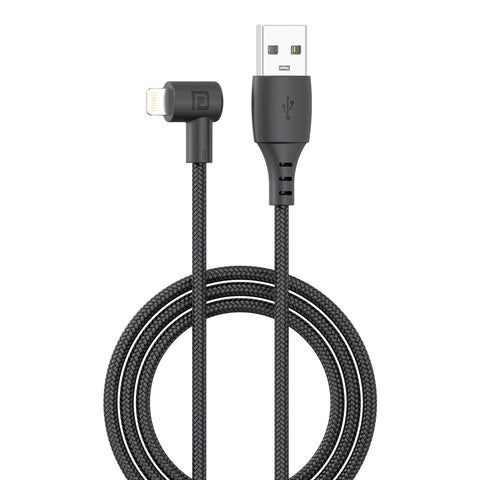 Portronics Konnect HD USB to 8pin Charging Cable 1.2-metre cable, black