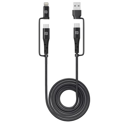 Portronics Konnect J8 Type C to 8 Pin & USB cable 60 W Charging
