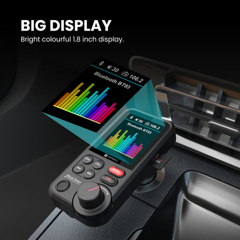 Portronics Auto One Bluetooth Car Stereo with big display