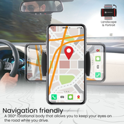 Portronics Clamp 2 Car Mobile Holder 360° Rotational Body best for navigation