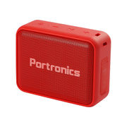 Dynamo Portronics Bluetooth 5.0 small portable bluetooth Speaker under 1000 with USB & FM Music, 2000mAh, Red
