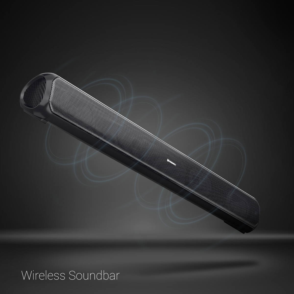 Black Portronics Sound slick 7 bluetooth speaker soundbar for tv