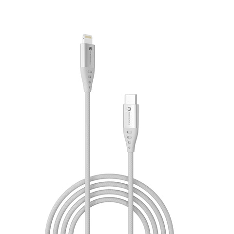 Konnect L1 c type Charger Cable Fast Charging 20W (portronics), White