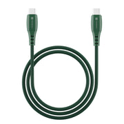 Portronics Konnect A type c to type c cable 1 meter long, dark green