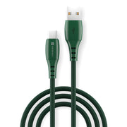 Portronics Konnect A 1M Type C USB cable with 3.0A output, bark green 