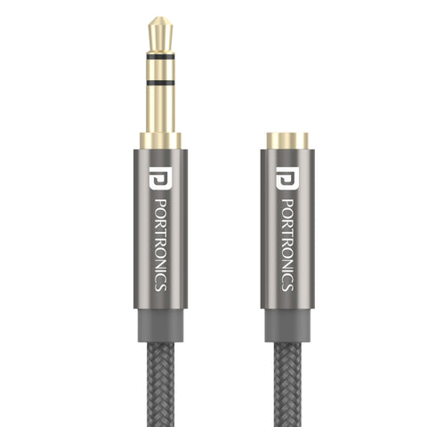 Portronics Konnect AUX 8 portable AUX cable with metal head 