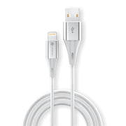 Portronics KONNECT B+ Nylon Braided 8 Pin USB Cable silver colour