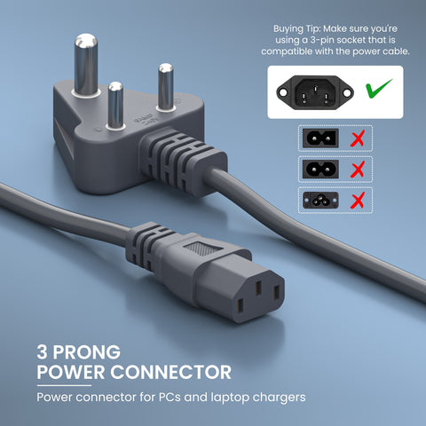 Portronics Konnect G1 3-Prong Power Connector