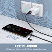 Portronics Konnect J7 Dual headed Cable Micro and Type C Cable fast charging cable