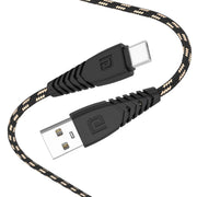 Portronics Konnect Spydr Type C Fast Charging Cable, Black